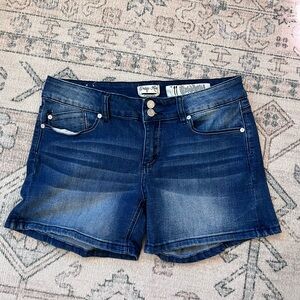 Blue denim shorts